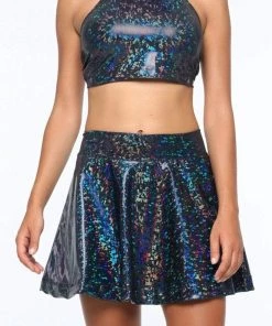SEA DRAGON STUDIO Bottoms Holographic Skater Skirt | 13 Colors