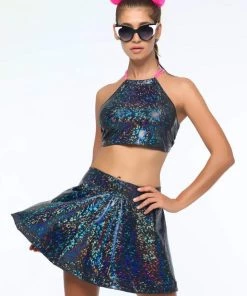 SEA DRAGON STUDIO Bottoms Holographic Skater Skirt | 13 Colors