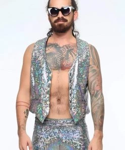 SEA DRAGON STUDIO Mens Holographic Dancing Vest | 13 Colors Most Popular