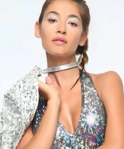 SEA DRAGON STUDIO Accessories Holographic Leather Choker