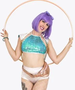 SEA DRAGON STUDIO Mermaid Scale Sequin Halter Top