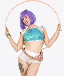 SEA DRAGON STUDIO Zip Side Holographic Hot Pants | 13 Colors