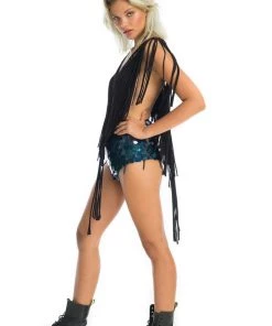 Ladee Taha INKA FRINGE TOP | Black