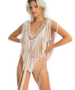 Ladee Taha INKA FRINGE TOP | Cream