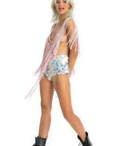 Ladee Taha INKA FRINGE TOP | Dusky Pink
