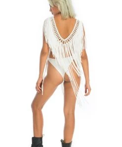 Ladee Taha INKA FRINGE TOP | Off White