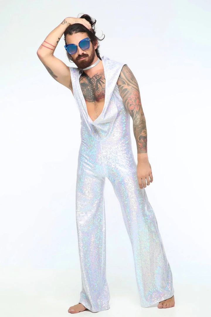 SEA DRAGON STUDIO Mens Holographic Disco Jumpsuit | 13 Colors 3 SEA DRAGON STUDIO Mens Holographic Disco Jumpsuit | 13 Colors