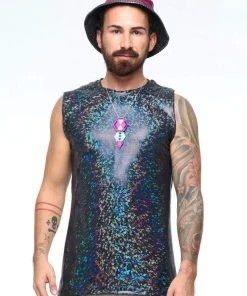 SEA DRAGON STUDIO Mens Holographic Sleeveless Tee | 13 Colors