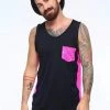 SEA DRAGON STUDIO Most Popular Mens Holographic Pocket Tank | 4 Colors
