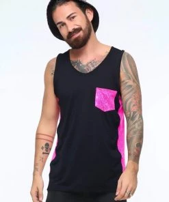 SEA DRAGON STUDIO Most Popular Mens Holographic Pocket Tank | 4 Colors