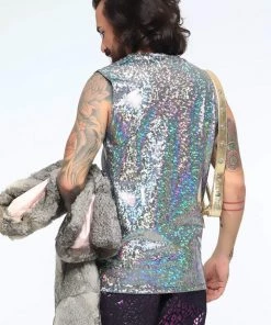 SEA DRAGON STUDIO Mens Holographic Sleeveless Tee | 13 Colors
