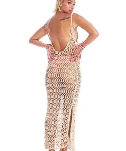 Ladee Taha MELLA CROCHET DRESS | Mocha