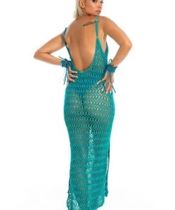 Ladee Taha Dresses & Skirts MELLA CROCHET DRESS | Teal