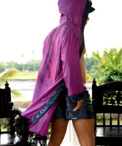 SEA DRAGON STUDIO Hooded Iridescent Kimono With Fringe Men