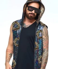 SEA DRAGON STUDIO Phish Doughnut Holographic Sleeveless Hoodie