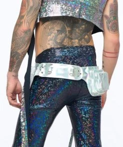 SEA DRAGON STUDIO Men Holographic Leather Utility Belt