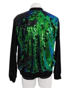 SEA DRAGON STUDIO Mens Sequin Bomber Jacket