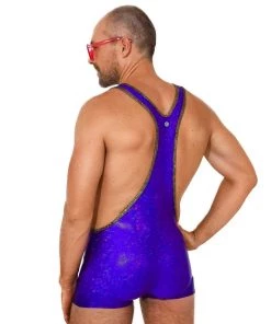 SEA DRAGON STUDIO Holographic Mens Wrestling Suit | 13 Colors