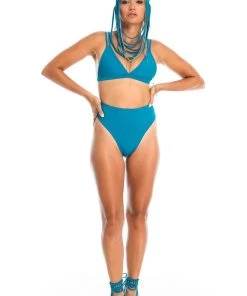 Ladee Taha ORACLE DAWN CUFFS | Teal