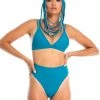Ladee Taha Tops OCEAN TRIANGLE TOP | Teal