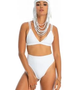 Ladee Taha Tops OCEAN TRIANGLE TOP | White