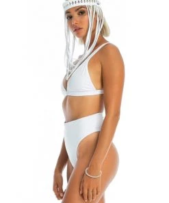 Ladee Taha Tops OCEAN TRIANGLE TOP | White