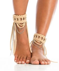 Ladee Taha ORACLE DAWN CUFFS | Tan