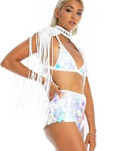 Ladee Taha ORACLE DAWN EPAULETTES 2 | White Accessories