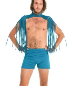 Ladee Taha ORACLE DAWN EPAULETTES TOP | Teal 14 Ladee Taha ORACLE DAWN EPAULETTES TOP | Teal