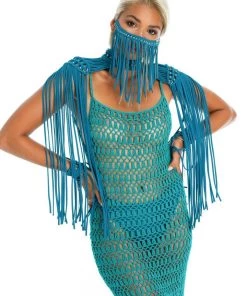 Ladee Taha ORACLE DAWN EPAULETTES TOP | Teal