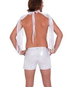 Ladee Taha ORACLE DAWN EPAULETTES TOP - MENS | White