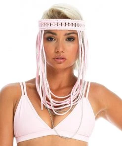 Ladee Taha Accessories ORACLE DAWN HEADPIECE | Baby Pink