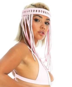 Ladee Taha Accessories ORACLE DAWN HEADPIECE | Baby Pink