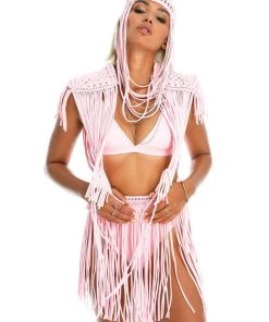 Ladee Taha OCEAN TRIANGLE TOP | Baby Pink Tops