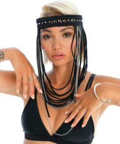 Ladee Taha ORACLE DAWN HEADPIECE | Black Accessories