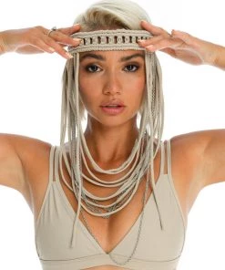 Ladee Taha Accessories ORACLE DAWN HEADPIECE | Nude