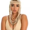 Ladee Taha ORACLE DAWN HEADPIECE | Tan