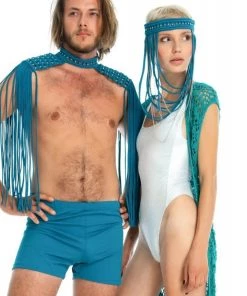 Ladee Taha ORACLE DAWN HEADPIECE | Teal