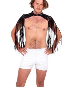 Ladee Taha ORACLE DAWN EPAULETTES TOP - MENS | Black