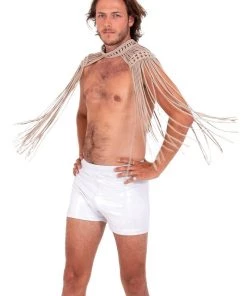 Ladee Taha ORACLE DAWN EPAULETTES TOP - MENS | Nude