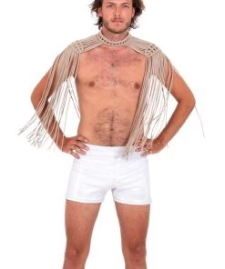 Ladee Taha ORACLE DAWN EPAULETTES TOP - MENS | Nude