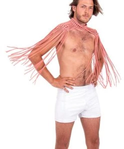 Ladee Taha ORACLE DAWN EPAULETTES TOP - MENS | Nude Rose
