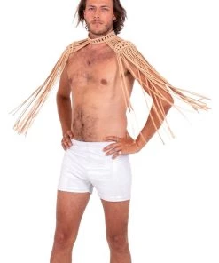 Ladee Taha ORACLE DAWN EPAULETTES TOP - MENS | Tan