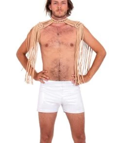 Ladee Taha ORACLE DAWN EPAULETTES TOP - MENS | Tan