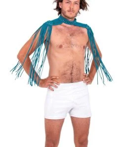 Ladee Taha ORACLE DAWN EPAULETTES TOP - MENS | Teal