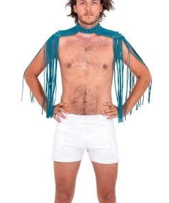 Ladee Taha ORACLE DAWN EPAULETTES TOP - MENS | Teal