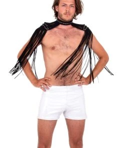 Ladee Taha ORACLE DAWN EPAULETTES TOP - MENS | Black 9 Ladee Taha ORACLE DAWN EPAULETTES TOP - MENS | Black