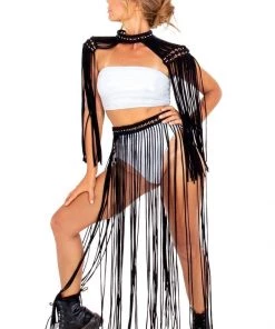 Ladee Taha ORACLE DAWN EPAULETTES TOP | Black Tops