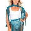 Ladee Taha ORACLE DAWN EPAULETTES TOP | Teal