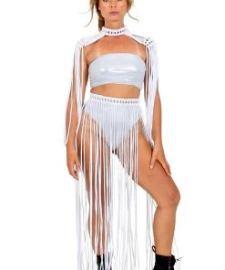 Ladee Taha ORACLE DAWN SKIRT | White